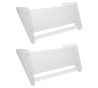 ULDIGI Portascarpe da Muro Ultra Sottile 2 Pezzi 40 Cm Bianco Design Antiscivolo e Installazione senza Attrezzi, Scarpiera Leggera Salvaspazio per Ingresso e Bagno Mensola Portaoggetti