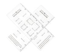 ULDIGI Righello Misurazione Acrilico 2 Pezzi per Maglieria e Cucito, Contatore Punti e Ferri da Maglia, Strumento Trasparente per Lavori Artigianali e Uncinetto Preciso