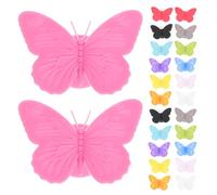 ULDIGI Segnapicchiere a Farfalla in Silicone 24 Pezzi per Feste e Nozze | Fissaggio Stabile Ventosa Riutilizzabile, Facile da Pulire, Design Creativo Multicolore e Calici e Bicchieri