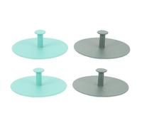 ULDIGI Set 4 Ganci Adesivi da Parete in Acciaio Ganci per Appendere Abiti e Asciugamani senza Foratura per Bagno Ingresso e Soggiorno Design Nordico Verde