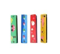 ULDIGI Set 4 Pezzi Armonica a Bocca in Legno 16 Fori Doppia Serie Giocattolo Musicale per Bambini Strumenti Educativi Sviluppo Udito Creatività e Comunicazione Genitore-figlio