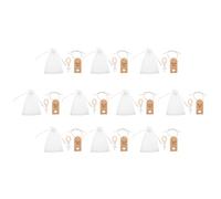 ULDIGI Set da 10 Rosari in Legno Croce per Battesimo, Bomboniere Cattoliche Sacchetti in Rete e Biglietti di Auguri, per Comunione e Celebrazioni Religiose