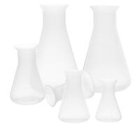 ULDIGI Set di 6 Beute Coniche in Pp da Laboratorio Bocca Larga e Scala Graduata per Esperimenti di Chimica Capacità 50ml 100ml 500ml
