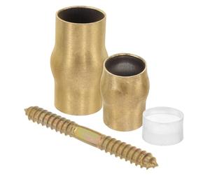 ULDIGI Set di Giunti in Rame per Bastoni da Passeggio per Anziani, Kit Fai da Te con Parti in Ottone Antiscivolo, Accessori Resistenti per Sostituzione Facile e Sicurezza Nelle