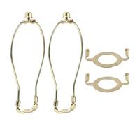 ULDIGI Supporto Paralume Lampada da Tavolo, Arpa Lampada, Kit 2 Pezzi, Ferro Oro, Facile da Installare, per Lampada da Tavolo e Paralume