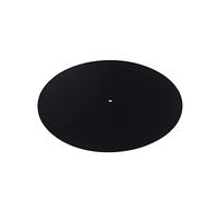 ULDIGI Tappetino in Lana Antistatico per Giradischi da 295mm Scanalature Antiscivolo e Recesso per Etichetta in Materiale Sintetico Nero