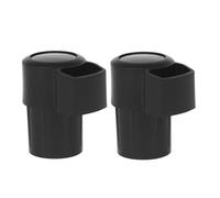 ULDIGI Tappi Terminali Riduzione Rumore e Risonanza per Sassofono Contralto in ABS Nero 2 Pezzi Protezione Chiave Curva per Strumenti Musicali