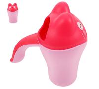 ULDIGI Tazza Shampoo in Pp Resistente Con Manico Per Bagnetto e Lavaggio Capelli Design Cartone Animato Leggero Per Ragazzo Ragazza Ragazza Accessorio Doccia Divertente Per Vasca Rosa