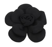 ULDIGI Testa di Fiore a 3 Strati Applicazione Floreale da Cucito Nera Grande Toppa Decorativa per Abbigliamento Accessori per Abiti da Sposa e Fermagli per Chioma