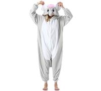 Donna Ummo Pigiama Anime Cosplay Halloween Costume Attrezzatura Adulto Animale Onesie Unisex Grigio Elefante per Altezze da 140 a 187 cm