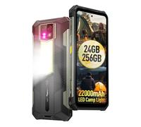 Ulefone Armor 24 Rugged Phones, 1000LM Camping Light IP68/69K, 22000mAh(66W), MTK Helio G96 24GB+256GB Android 13, 64MP+64MP Night Vision Camera, 6.78" FHD+ Corning Gorilla Screen, Dual 4G, IR Blaster