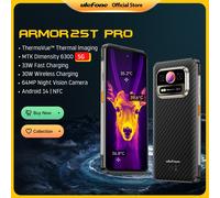 Ulefone Armor 25T Pro 5G Telefono robusto con immagini termiche Android 14 33W 64MP Visione notturna Telefono cellulare NFC Smartphone impermeabile Add Film UAN01
