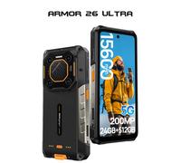 Ulefone Armor 26 Ultra 5G Smartphone impermeabile robusto 120W 15600mAh 200MP + 64MP telefono cellulare fino a 24GB + 512GB NFC Armor 26 Ultra