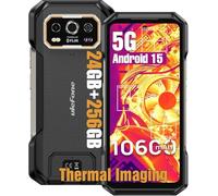 Ulefone Armor 27T Pro Rugged Smartphone 5G con Termografia, 24GB+256GB/SD-2TB Android 15, 6.78" FHD+ 120Hz, Fotocamera 64MP+50MP Telefono Indistruttibile 10600mAh Batteria, GPS/NFC/OTG Nero