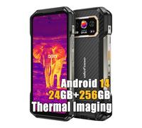 Ulefone Armor 27T Thermal Rugged Smartphone 2025, 24GB+256GB/2TB Android 14 Telefono Robusto, 64MP+Termocamera Telefono, 10600mAh Ricarica Wireless, 6.78" FHD+ Cellulari Resistente IP68, NFC, 4G LTE