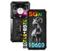 Ulefone Armor 28 Pro 5G Rugged Smartphone 2025, 32GB+512GB/SD-2TB, 120Hz 6.67" FHD+ AMOLED+1,04" Sottoschermo 10600mAh 120W Cellulare, 50MP + 64MP Visione Notturna AI Cellulari 3-Slots/OTG/NFC Nero