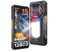Ulefone Armor 30 Rugged Smartphone 2025, 24GB+ 512GB Cellulari Android 15, 12800mAh Telefono Indistruttibilecon, Torcia LED da 1236 Lumen, 64MP Visione Notturna 6 95" FHD+ 120 Hz 4G Dual IP68/NFC/GPS