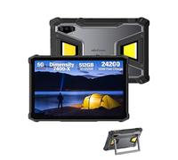 Ulefone Armor Pad 5 Pro 5G Tablet Rugerizzato, 24200mAh/120W, Dimensity 7400X 32GB+512GB, 11 Pollici Tablet Android 15 IP68 Antiurto,1000LM Luce Campeggio 11 Pollici Rugged 64MP+Visione Notturna 64MP