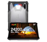 Ulefone Armor Pad 5 Pro 5G Tablet Rugerizzato, 24200mAh/120W, Dimensity 7400X 32GB+512GB, 11 Pollici Tablet Android 15 IP68 Antiurto,1000LM Luce Campeggio 11 Pollici Rugged 64MP+Visione Notturna 64MP