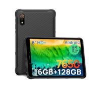 Ulefone Armor Pad Pro Outdoor Tablet 16 GB RAM + 128 GB ROM/SD-2048 GB Android 13, PC robusto 8,0 pollici, batteria 7650 mAh, fotocamera 48 MP, doppia SIM 4G IP68/IP69K GPS NFC 5G-WiFi nero