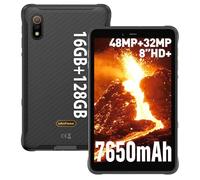 Ulefone Armor Pad Pro Tablet Rugerizzato, 7650 mAh, Impermeabile IP69K 16GB+128GB Octa-Core, Tablet 8 Pollici, IP68K Camera 48MP+32MP Android 14, Dual SIM 4G, 3 Card Slots, Connettore uSmart/GPS/NFC