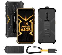 Ulefone Armor X12 Pro Outdoor Smartphone, 8 GB + 64 GB 8 core 4860 mAh, telefono cellulare esterno senza contratto Android 14 NFC/OTG/Face ID/4G Dual Nano SIM Outdoor Cellulare Arancione