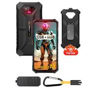 Ulefone Armor X13 Rugged Smartphone 2024, 50MP Visione Notturna, 12GB+64GB/256GB, 6.52" FHD+ Cellulare, Android 13 Telefono Indistruttibile, 6320mAh, IP69K/Face ID/NFC/OTG-Nero