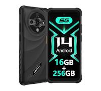 Ulefone Armor X31 Pro 5G Rugged Smartphone 2025, 16GB+256GB/SD-2TB Android 14, 6.56" HD+ 120Hz, 64MP+25MP Telefono Indistruttibile 6050mAh, 3-Slots/Flashlight/Face ID/Fingerprint/GPS/OTG/NFC Nero