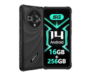 Ulefone Armor X31 Pro 5G Rugged Smartphone 2025, 16GB+256GB/SD-2TB Android 14, 6.56" HD+ 120Hz, 64MP+25MP Telefono Indistruttibile 6050mAh, 3-Slots/Flashlight/Face ID/Fingerprint/GPS/OTG/NFC Nero