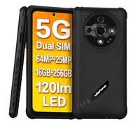 Ulefone ARMOR X31 PRO 5G Smartphone Rugged, Fotocamera 64MP+25MP (Visione Notturna e Torcia Antiriflesso), 5G 16GB+256GB, Schermo HD+ 6,56" 120Hz, Smartphone Android 14 IP68 IP69K, GPS NFC Nero