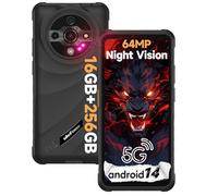 Ulefone Armor X31 Pro 5G Telefono Indistruttibile 2025, 16GB+256GB 2TB Rugged Smartphone, Android 14 Rugged Phone, 6050mAh, 64MP+25MP Visione Notturna, 120Hz 6.56" FHD+, Fingerprint/Face ID/NFC-Nero