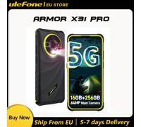 Ulefone Armor X31 Pro 5G Telefono robusto Android 14 Smartphone impermeabile 6,56" 16 GB + 256 GB Sony ® Telecamera notturna 64MP 6050mAh NFC Orange