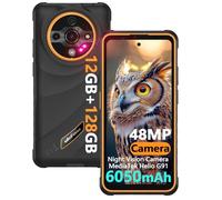 Ulefone Armor X31 Rugged Smartphone 12GB+128GB(TF-2TB), 6050mAh/18W Telefono Indistruttibile Octa Core Android 14 Cellulari Fotocamera AI 48MP+20MP, 6.52" HD+ IP68 Telefono Robusto/GPS/OTG/NFC Arancio