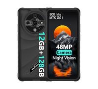 Ulefone Armor X31 Smartphone Rugged, 12GB+128GB ROM esp. 2TB Telefono Indistruttibile, 6050mAh, 48MP+20MP Visione Notturna, Android 14, IP68 Robusto 6,56" HD+ 90Hz Widevine L1, NFC 4G Dual-SIM, Nero