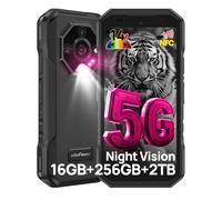 Ulefone Armor X32 Pro 5G Rugged Smartphone 2025, 16GB+256GB/SD-2TB Android 14, 64MP+16MP+25MP Visione Notturna con 120LUM Torcia Abbagliante 5.65" 5500mAh, 3-Slots/Face ID/Fingerprint/GPS/OTG/NFC Nero