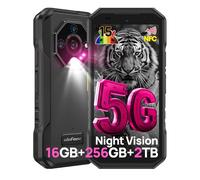 Ulefone Armor X32 Pro 5G Rugged Smartphone 2025, 16GB+256GB/SD-2TB Android 15, 64MP+16MP+25MP Visione Notturna con 120LUM Torcia Abbagliante 5.65" 5500mAh, 3-Slots/Face ID/Fingerprint/GPS/OTG/NFC Nero