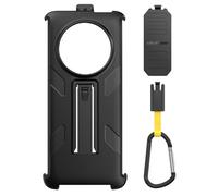 Ulefone Custodia protettiva antiurto multifunzionale Armor 23 5G Smartphone robusto con clip posteriore moschettone protezione completa morbido TPU opaco silicone antigraffio anti-caduta nero