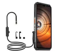 Ulefone Doppia fotocamera endoscopio, periscopio impermeabile IP67, con cavo semirigido da 2 metri, 7 LED dimmerabili, per smartphone Armor 34/33/30 Pro/29/28 Ultra/27/27T/26/24 RugKing Series Rugged