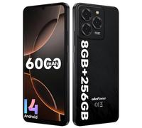 Ulefone Note 20 Pro Cellulare, 8GB+256GB/SD-1TB Android 14 Cellulari, 6.75" HD+ Widevine L1, Fotocamera 50MP+8MP Smartphone 6000mAh Batteria, Octa Core Dual SIM GPS/OTG/Face ID/Fingerprint Nero