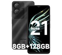 Ulefone Note 21 Cellulari 2025, 8GB+128GB/SD-1TB Android 14 Cellulare, 6.56" HD+ Octa Core, 13MP+8MP Smartphone 5000mAh Batteria, Widevine L1 4G Dual SIM/Fingerprint/Face ID/GPS/OTG/FM Nero