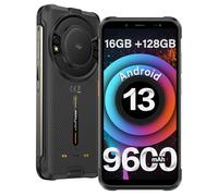 Ulefone Power Armor 16S - Smartphone infrangibile, 9600 mAh, 16 GB, 128 GB, 5,93", schermo 50 MP, 4 G, Dual SIM/5 G, Wi-Fi, NFC/GPS/FM/IP69 K, impermeabile, colore: Nero
