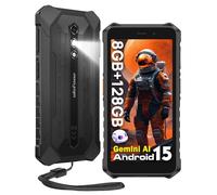 Ulefone Rugking 2 Pro Rugged Smartphone AI Telefono Indistruttibile Android 15, 8GB+128GB/2TB 5.45" HD+ Vetro Corning Gorilla, 4550mAh/13MP/Torcia Elettrica/Widevine L1/IP69/NFC/OTG/GPS/Dual SIM-Nero