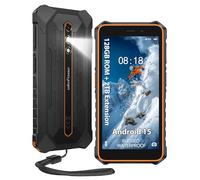 Ulefone RugKing 2 Pro Telefono Rugged Phone, 128GB/2TB TF, Dock Charging, Smartphone Android 15, Schermo Resistente da 5,4 pollici, Impermeabile IP68 Outdoor 4G SIM Free & Sbloccato Cellulari, 3-Card