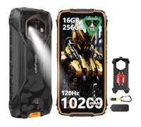Ulefone RugKing 4 Pro Cellulare Android 15, 10200mAh Batteria AI Telefono Impermeabile 48MP+8MP 16GB+256GB/SD-2TB Octa-Core Rugged Smartphone 6.56" 120Hz/120LM Super Torcia/3-Slots/OTG/NFC/GPS Arancia