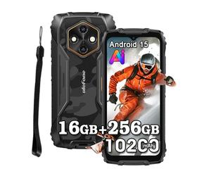 Ulefone Rugking 4 Pro Rugged Smartphone Android 15, 16GB+256GB/2TB SD, Gemini AI Telefono Cellulari Resistente IP68, 48MP+8MP, 6,56" 120Hz 10200mAh Dual SIM 4G Cellulare Offerta,NFC/OTG/3 Slot, Nero