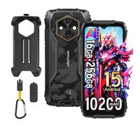 Ulefone RugKing 4 Pro Rugged Smartphone Android 15,16GB+256GB/2TB Telefono Indistruttibile,10200mAh, 6.56" 120Hz,48MP+8MP,Octa-Core,120LM Super Torcia,4G 3-Slots,IP68/NFC/GPS/OTG/Gemini Al Nero