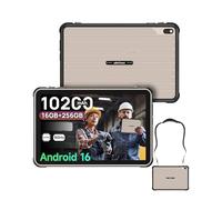 Ulefone RugKing Pad 2 Pro(2026) Tablet Rugged Android 16, 16GB+256GB, 10200mAh Tablet Indistruttibile 10,1" Pollici 90Hz, Dual 4G LTE + eSIM, IP68/IP69K, Fotocamera 48MP Tablet Robusto,NFC, GPS,Grigio