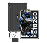 Ulefone Rugking Pad 2 Pro tablet rugged Android 16, 10200mAh eSIM 16+128 GB/2TB Tablet,10.1" 8+48 MP IP68/IP69K, Dual SIM 4G/2.4G/5G WiFi/GPS/NFC, compatibile con stazione di ricarica nero