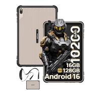 Ulefone Rugking Pad 2 Pro Tablet rugged Android 16, 10200mAh eSIM 16+128 GB/2TB Tablet,10.1pollici 8+48 MP 90Hz IP68/IP69K,Tablets Robusto Dual SIM 4G/2.4G/5G WiFi/GPS/NFC/OTG, grigio