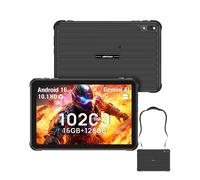 Ulefone Rugking Pad 2 Pro Tablet rugged Android 16, 10200mAh eSIM 16+128 GB/2TB Tablet,10.1pollici 8MP+48 MP IP68/IP69K,Tablets Robusto Dual SIM 4G/5G WiFi/GPS/NFC/OTG Widevine L1 Nero